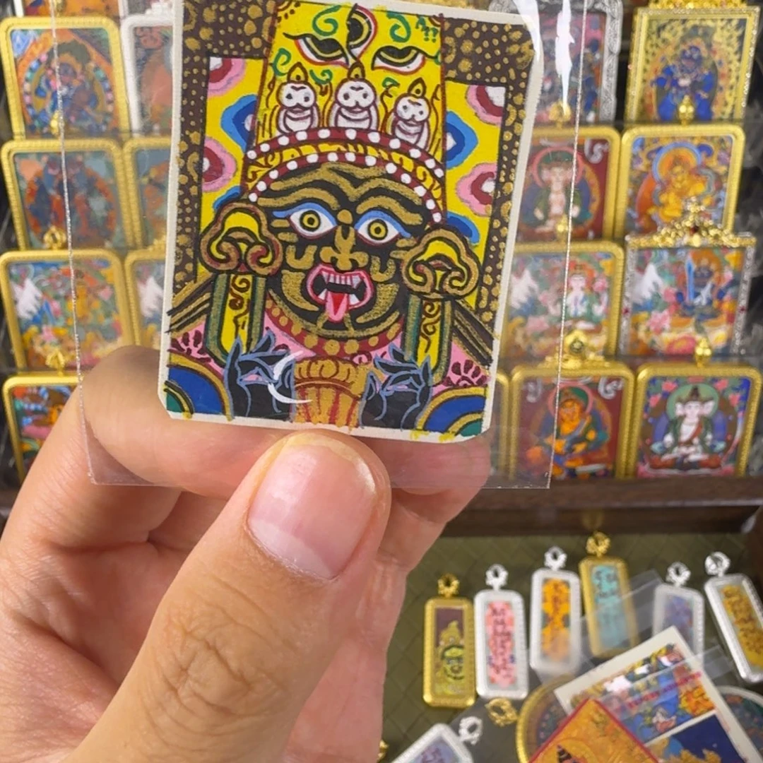 吊坠纯手绘扎基拉姆唐卡