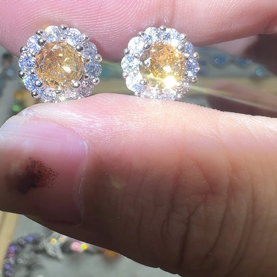 托帕石戒指银S925镶嵌