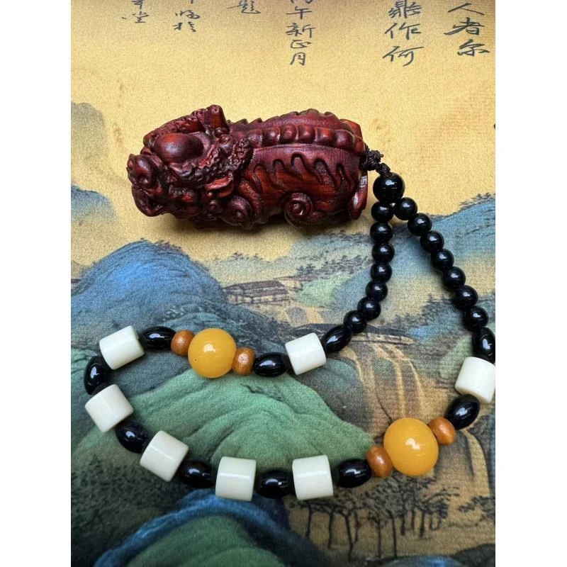 s0421非洲花梨木手把件