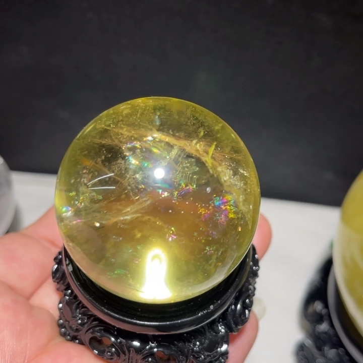 水晶水晶球未镶嵌木*