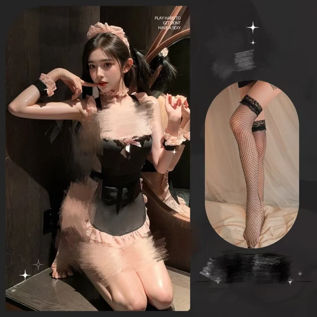 暧MEI小屋高级软妹绑带连体睡裙