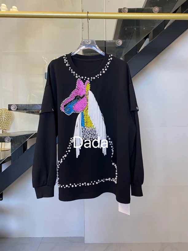 Dada设计款新款重工个性款休闲时尚洋气套头长袖卫衣C10569