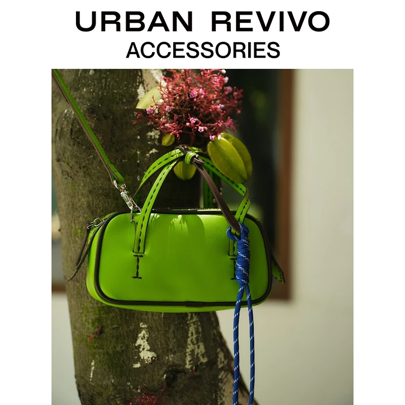 URBAN REVIVO2025夏季新款女士波士顿手提斜挎包UAYB50078