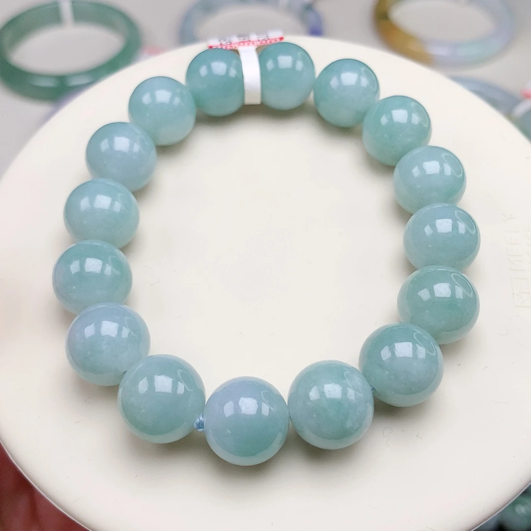 翡翠未镶嵌手链12.6mm