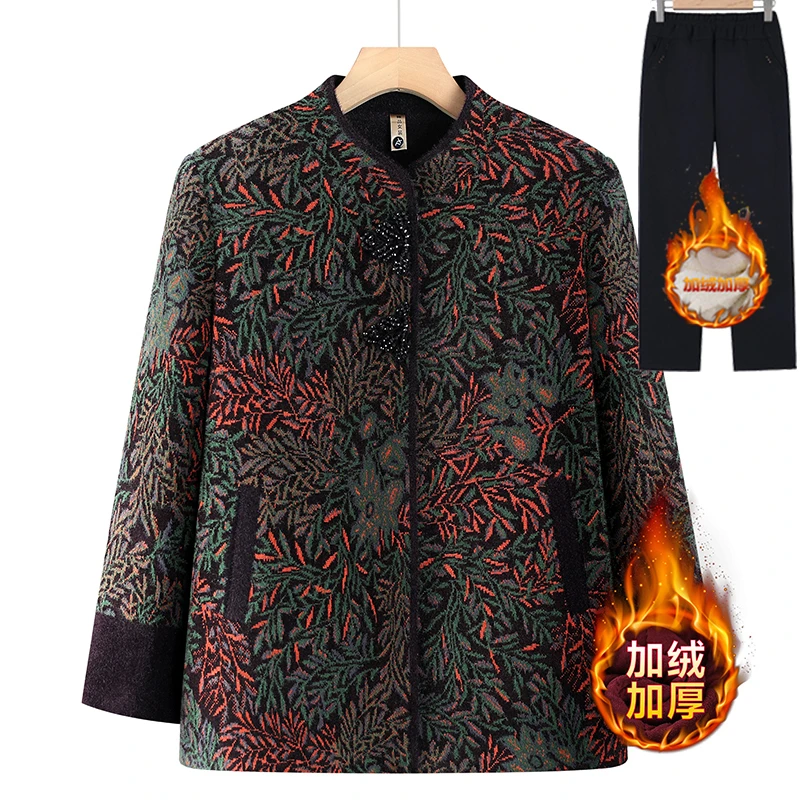 中老年女装加绒貂外套加厚棉袄老年人棉衣送妈妈婆婆奶奶外婆