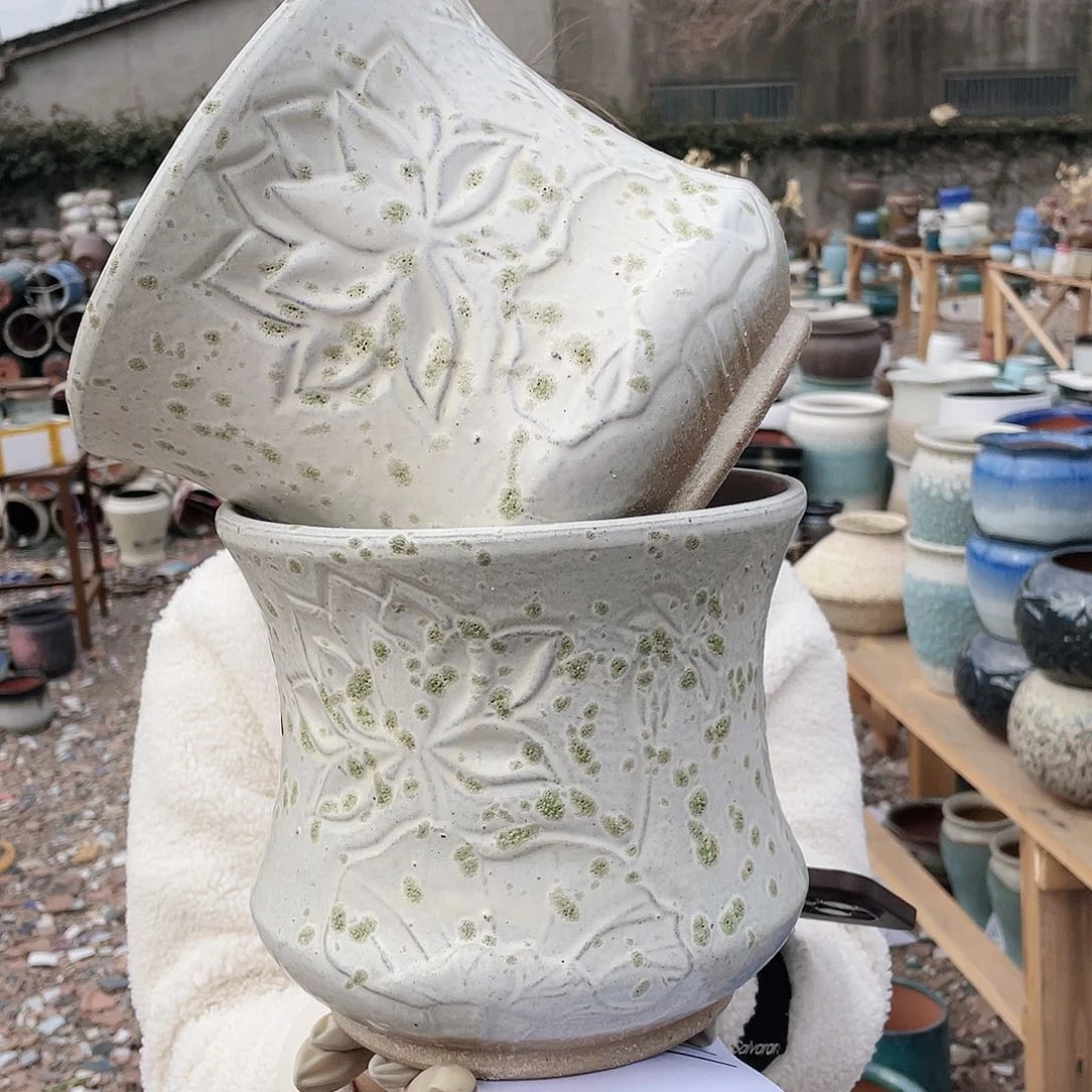 红陶王嫂花盆0125-09