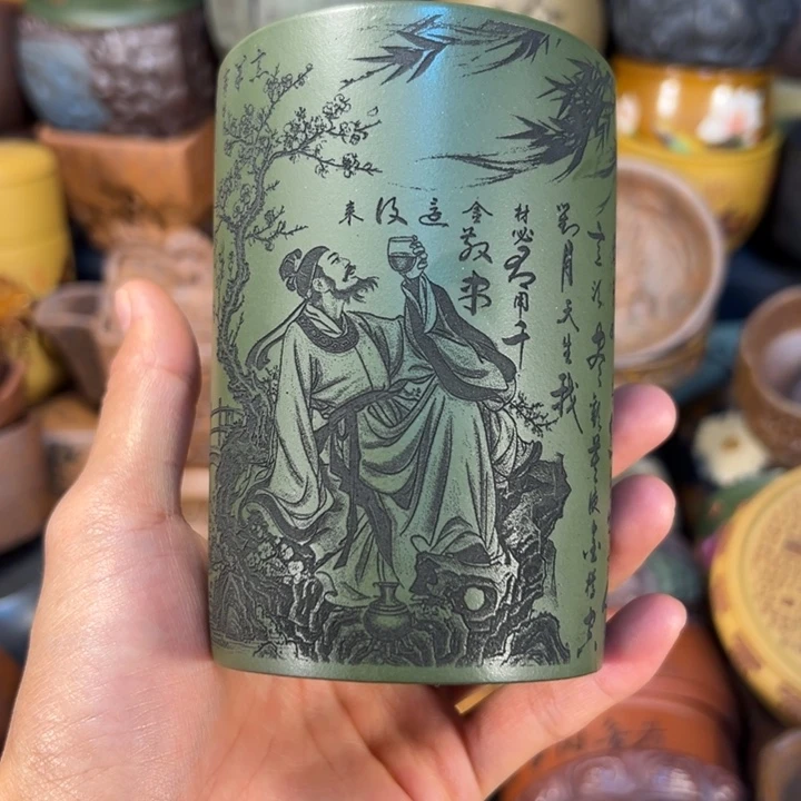 茶杯紫砂宜兴紫杯子