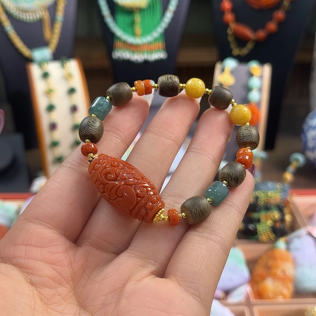 翡翠未镶嵌手链炸