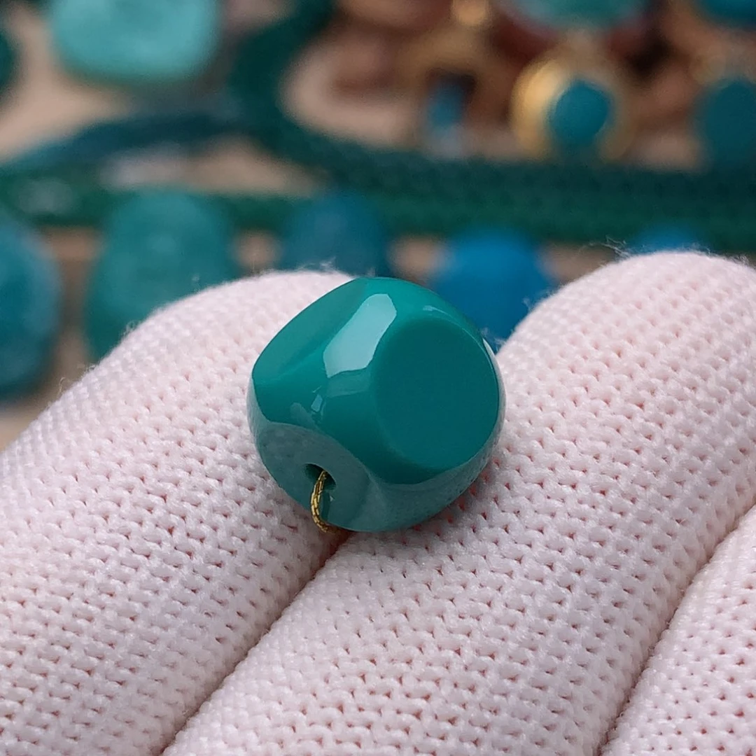 未镶嵌绿松石珠宝奇石10m m