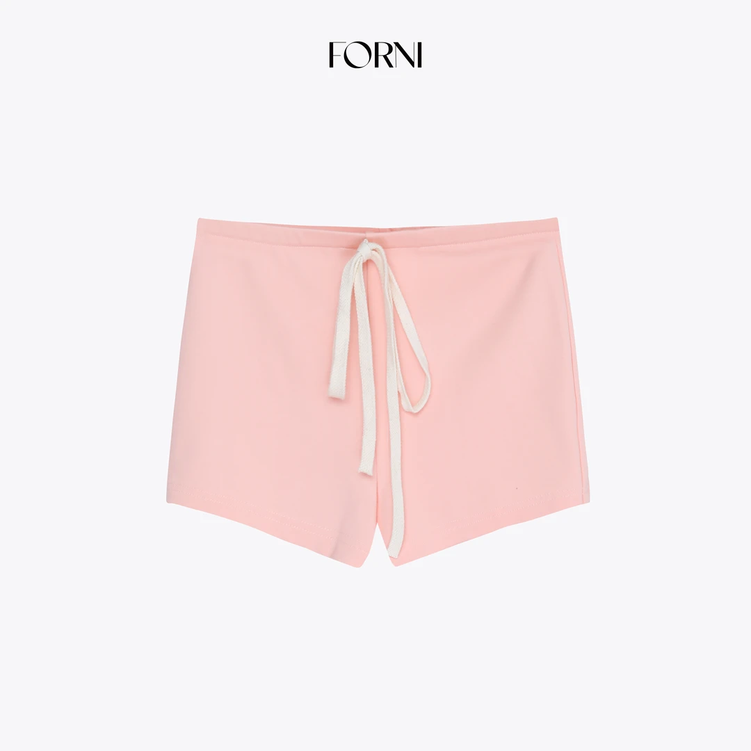 FORNI  奶冻宅宅裤 敲柔软糯糯多巴胺修身抽绳居家休闲短裤