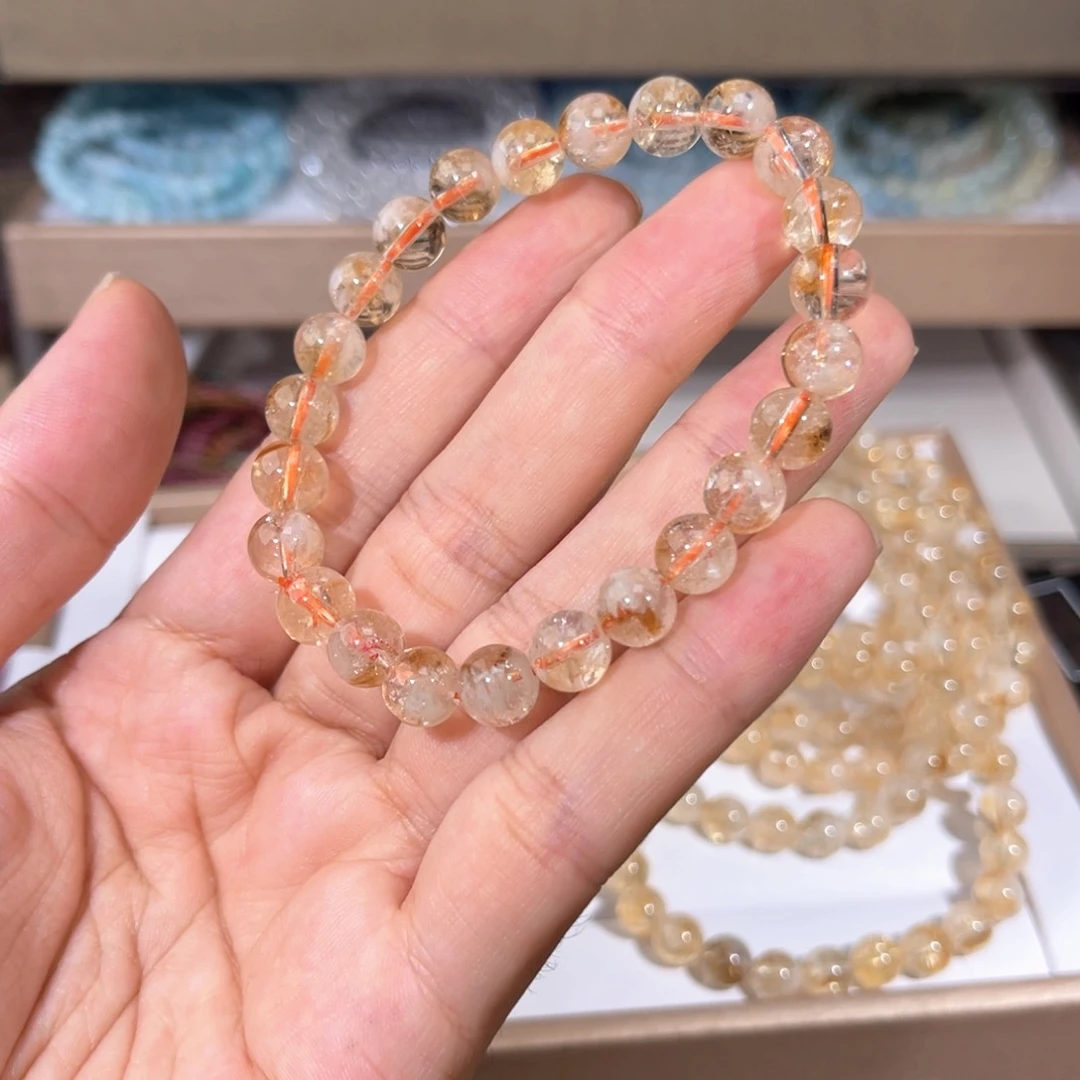 水晶手链未镶嵌黄水晶004