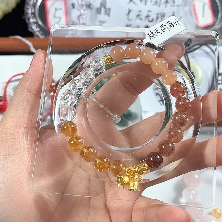合金手链水晶秋天落叶