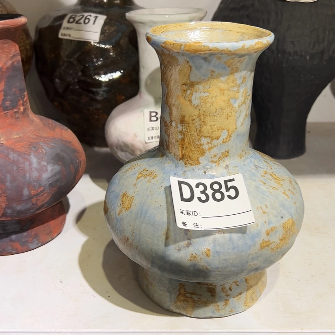 瓶D385高20口5陶瓷花瓶无孔