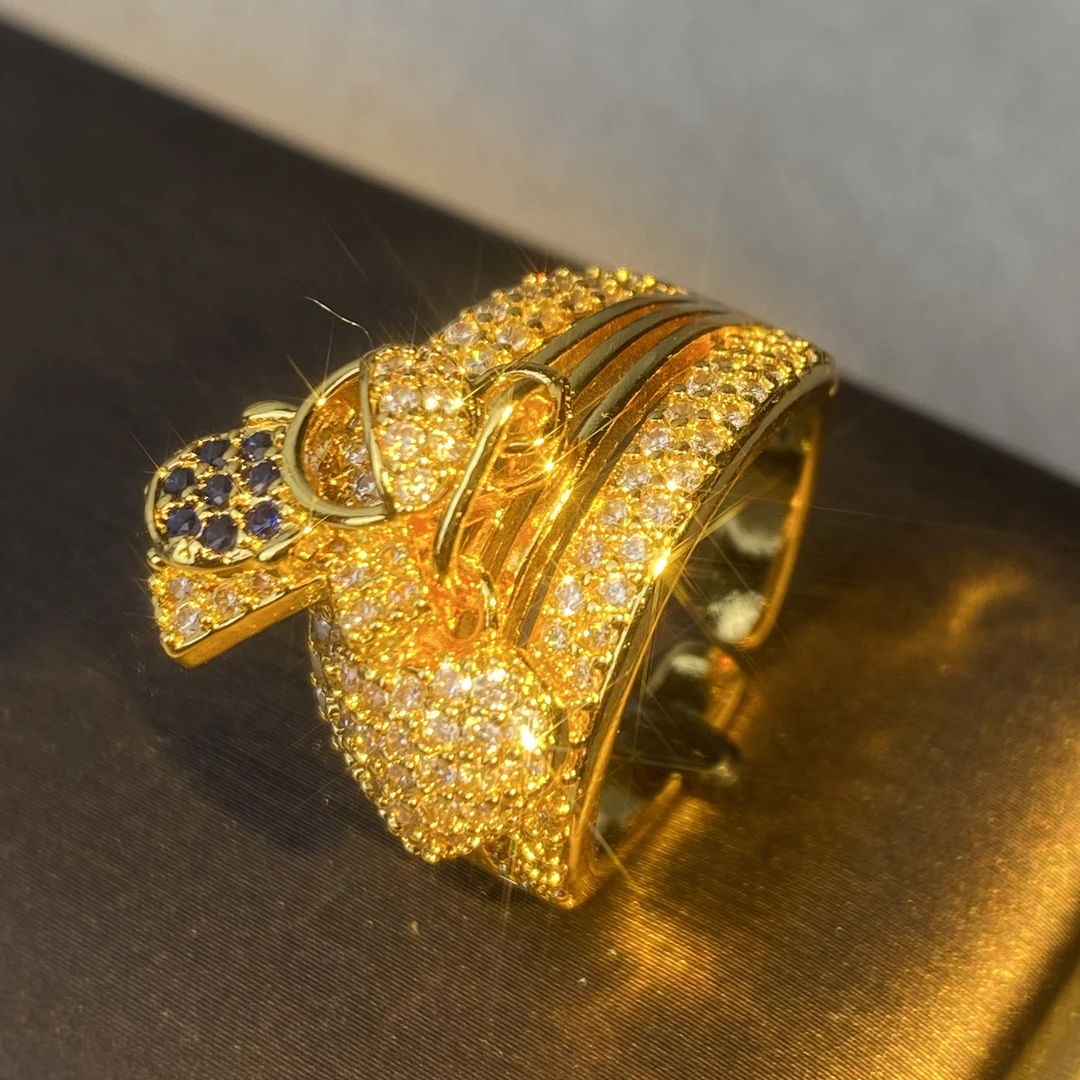 6416【戒指】轻奢精品金色女士戒指