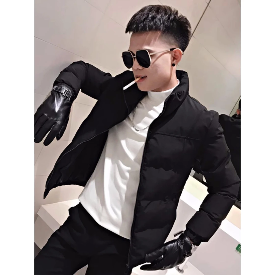 冬季小码男装棉衣加厚棉服高级感修身矮小个子棉袄高档男士外套男