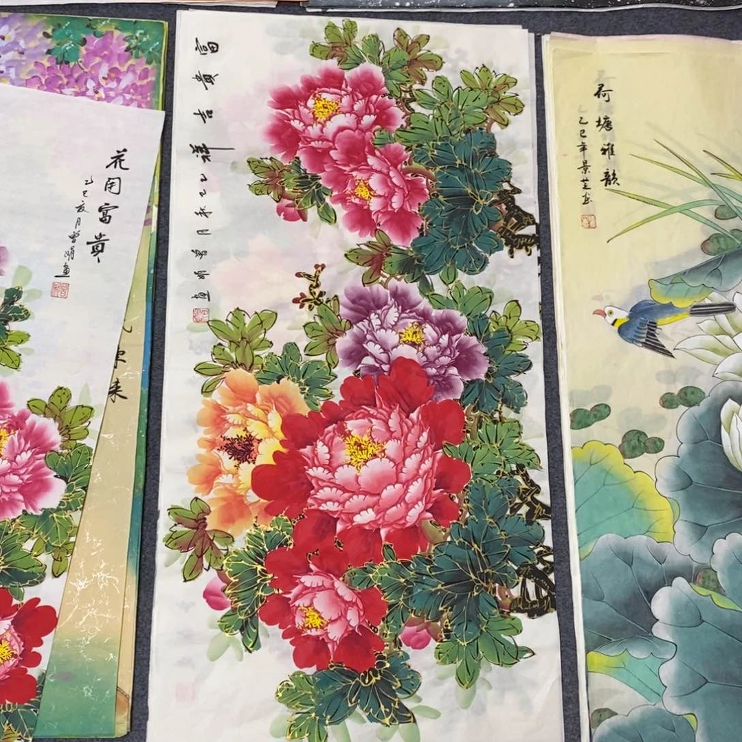国画尺寸100✖️50三尺精品手绘画