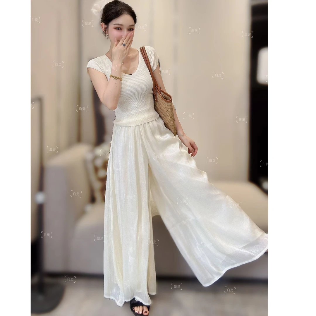 1（3825）新款气质优雅时尚百搭阔腿休闲裤