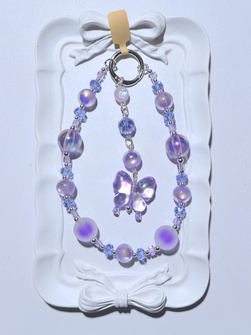 【‌紫色串珠】手机挂链-3