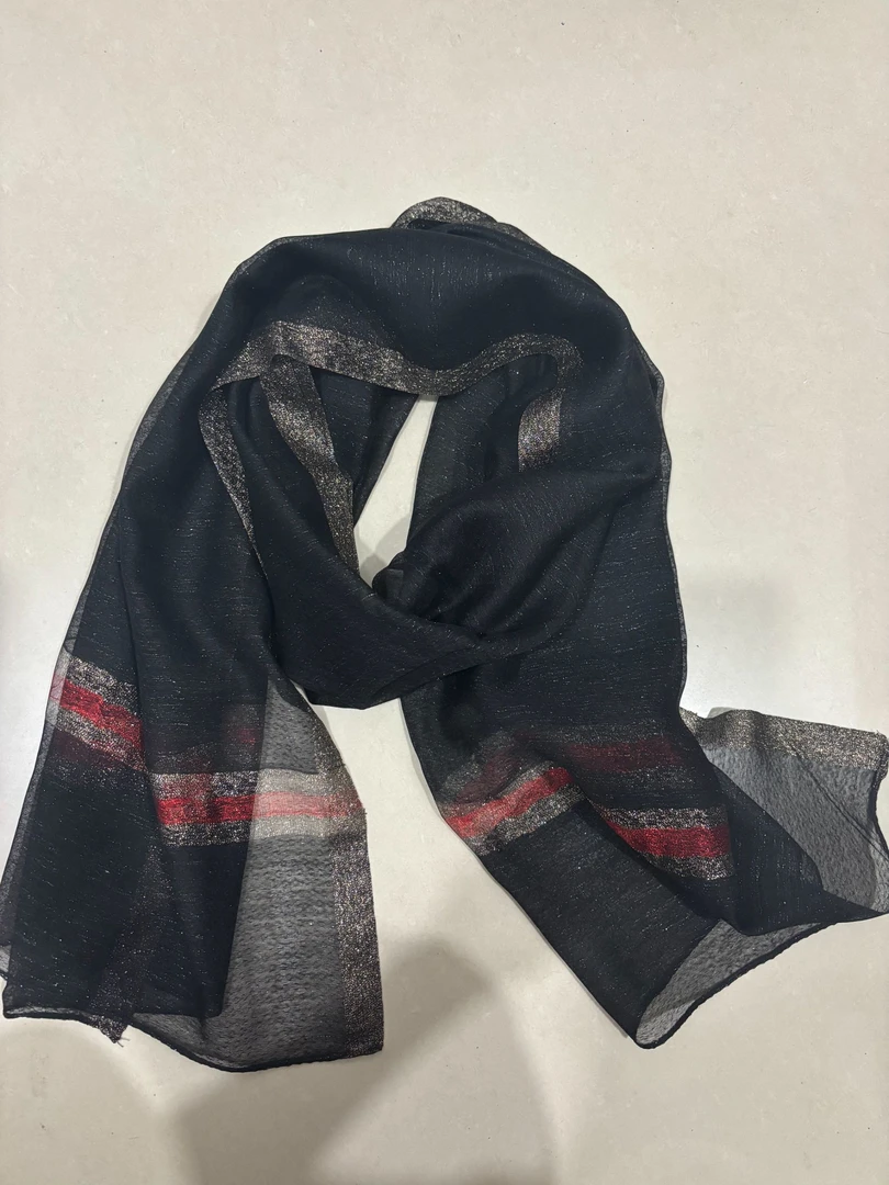 C311 黑色C满天星 桑蚕丝羊毛围巾丝巾披肩通用75*180