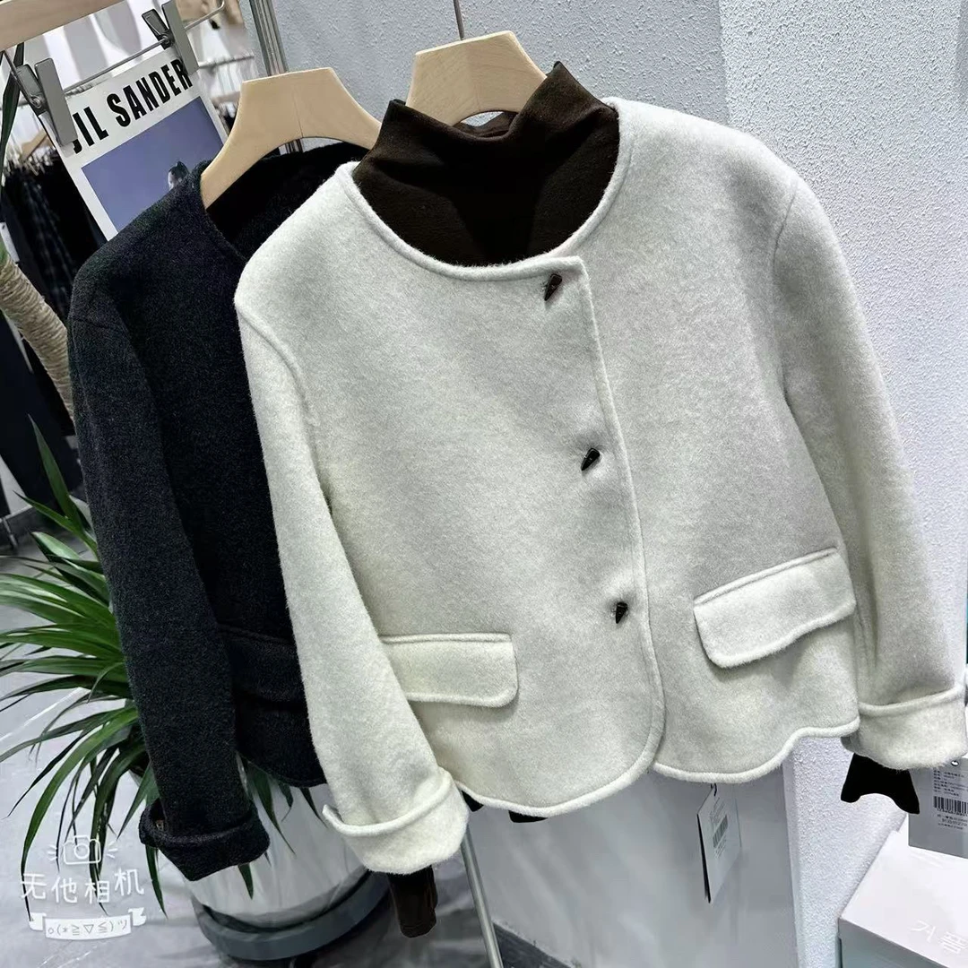 【慕.我们的店】韩系短款双面澳毛外套（不可机洗）