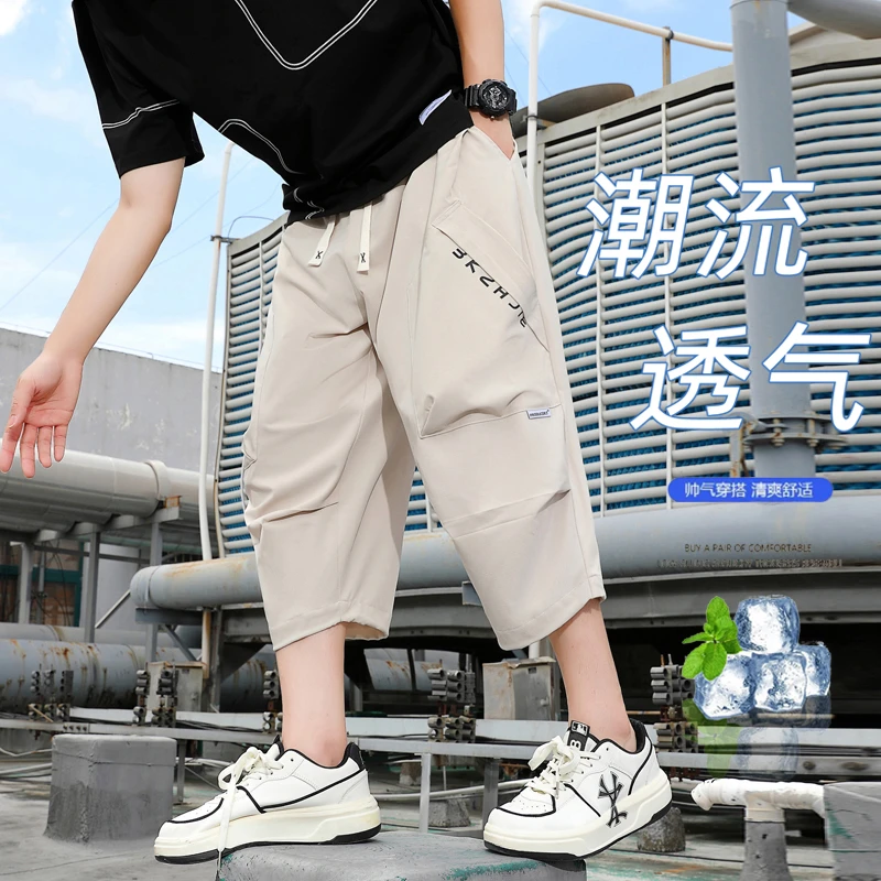 啄木鸟男士七分裤潮牌夏季新款薄款休闲短裤男生哈伦中裤7分裤子