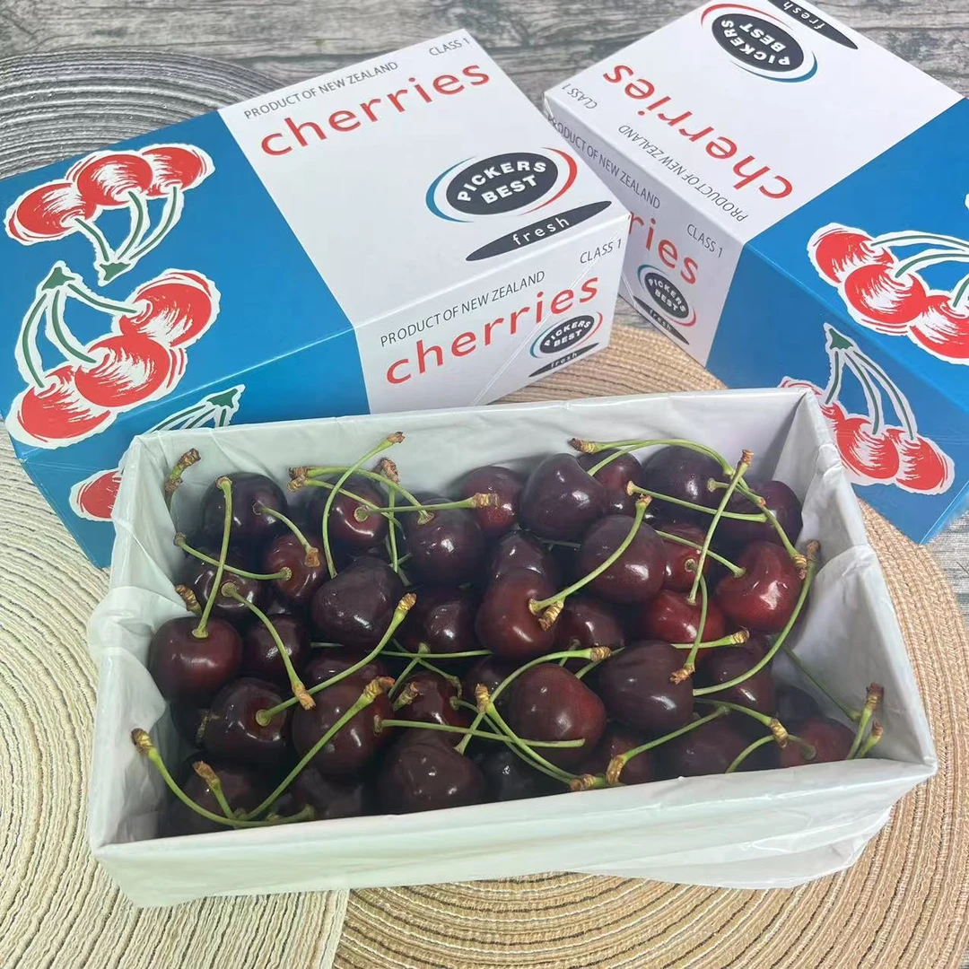 【乐鲜果园】新西兰空运瑞吉娜车厘子2斤/盒3J进口樱桃 内附果径卡