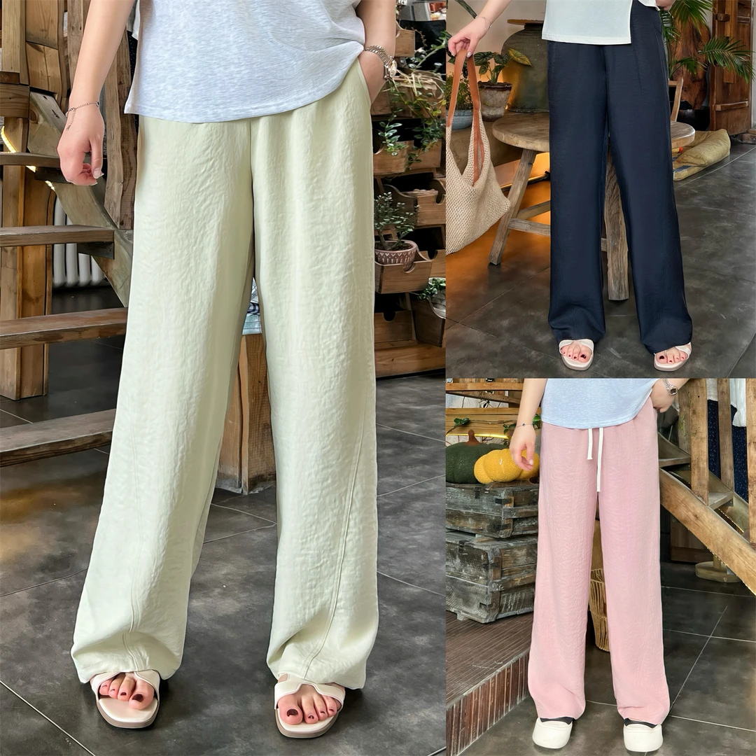 断码捡漏F青柠浪花 / 夏款清爽垂感休闲香蕉裤15001花契大码