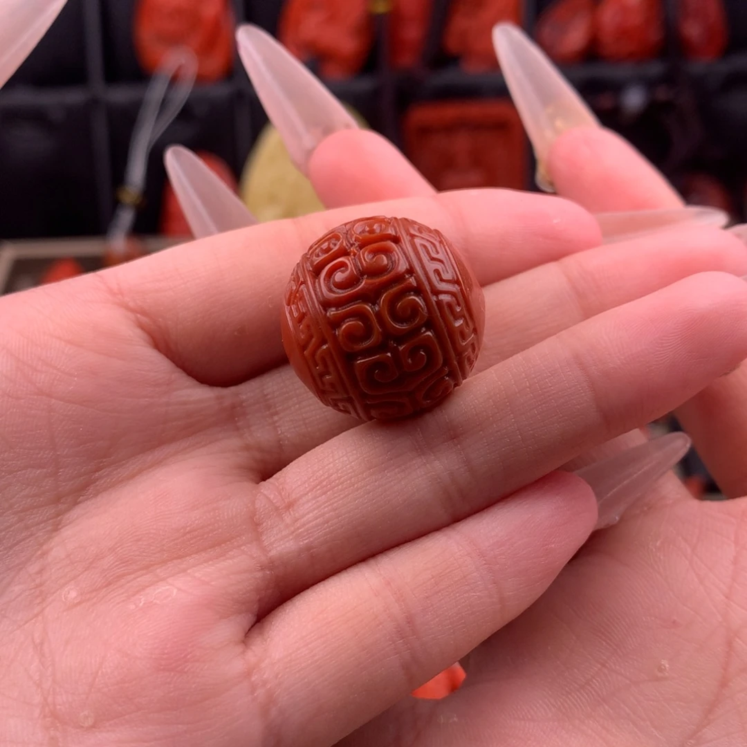 南红玛瑙回纹圆珠21+未镶嵌