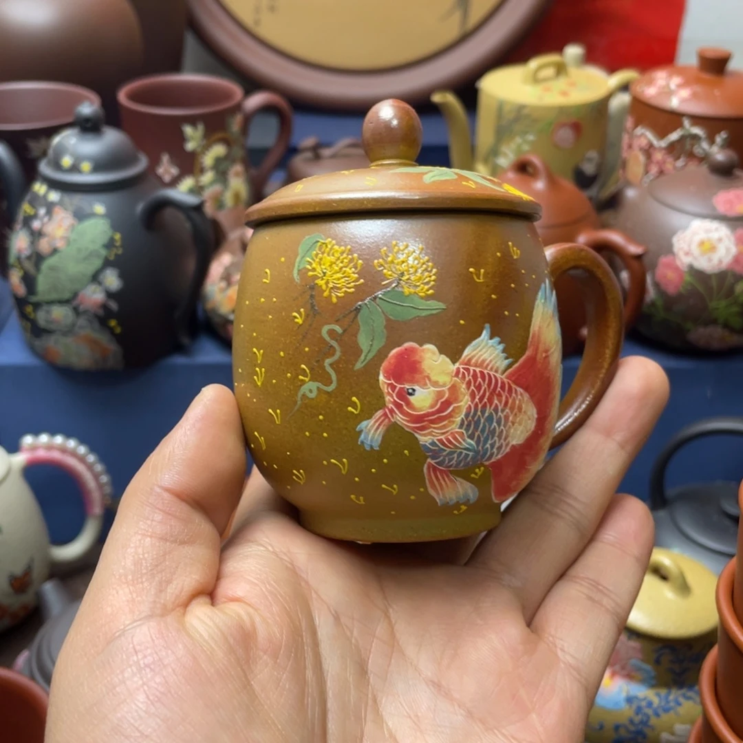茶杯红泥紫砂主人杯150cc