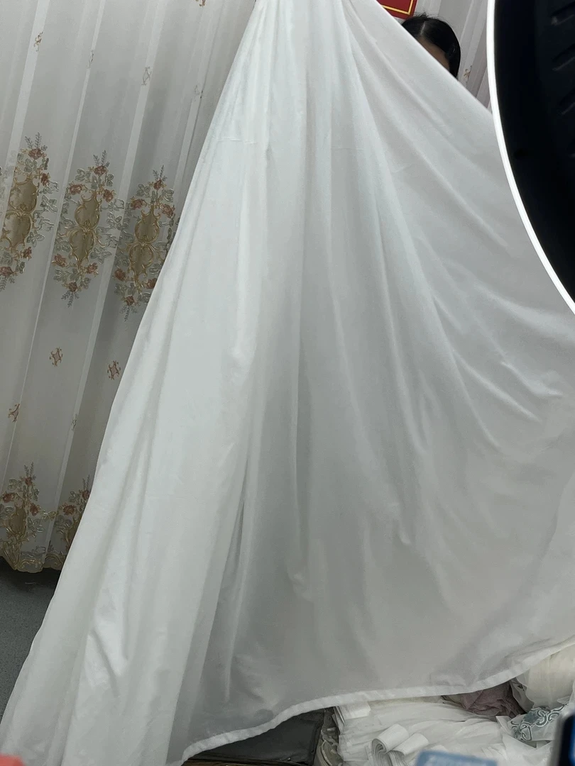 0323款纯白透光不透人成品纱帘V（不送挂钩）