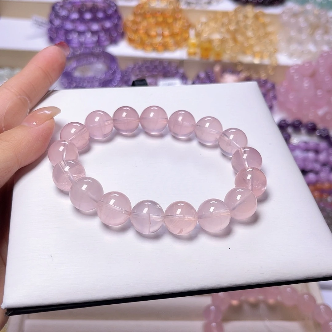 水晶手串未镶嵌居****身天然水晶12mm