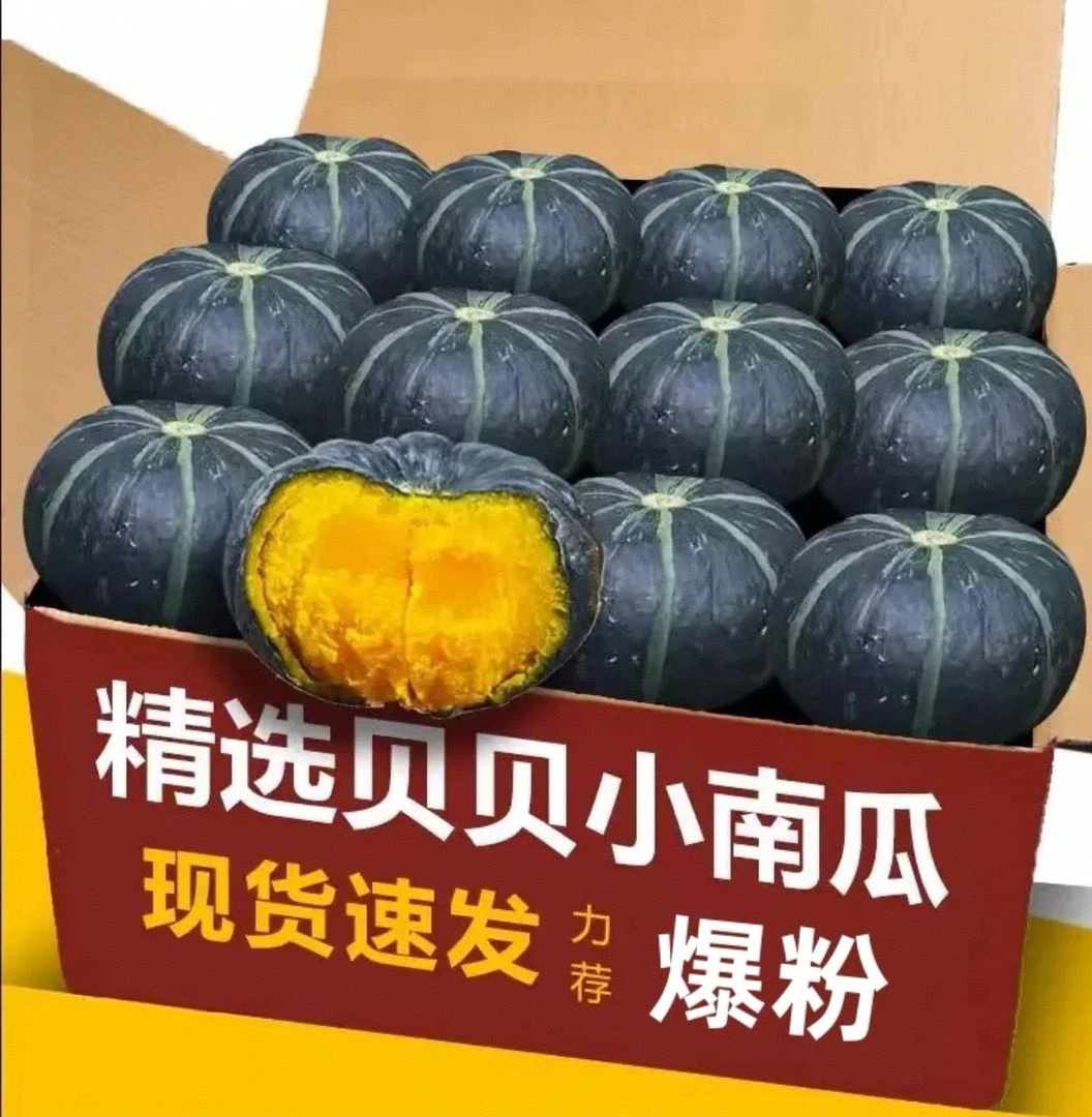 爆粉新鲜贝贝南瓜板栗味正宗贝贝小南瓜孕妇宝宝代餐辅食