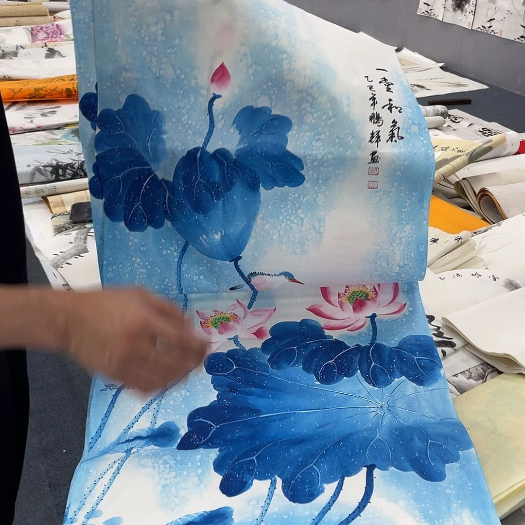 国画纯手工制作的一