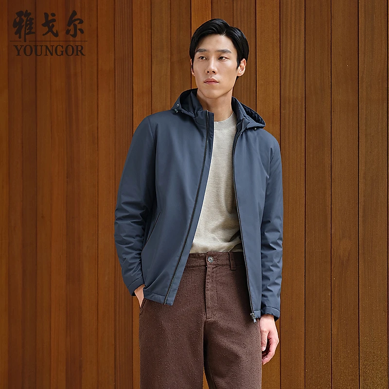 【90白鹅绒+立领脱帽】雅戈尔新款鹅绒服商务休闲夹克羽绒服439863