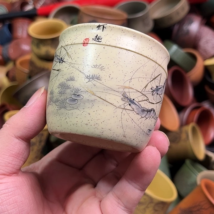 紫砂茶杯全手工紫砂主人杯