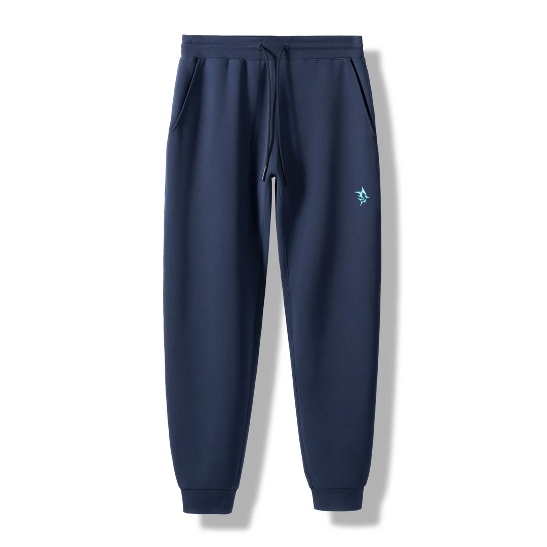 男士超柔空气层束脚印花舒适针织春秋卫裤