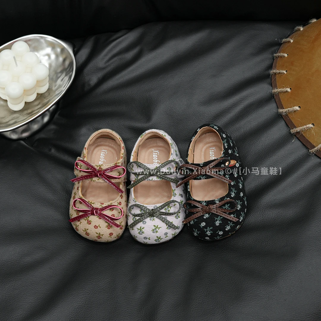 女宝宝公主鞋软底秋季新款婴幼儿学步鞋碎花1一2岁女宝鞋子