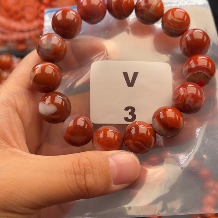 南红玛瑙未镶嵌多样性发货默认微瑕称重14mm