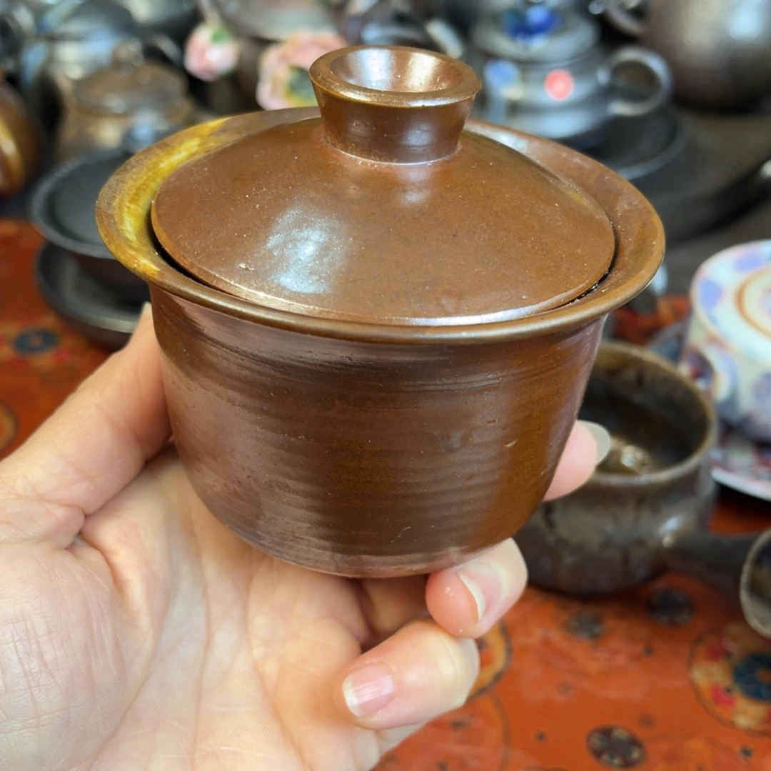 柴烧茶器主人杯杯柴烧瑕