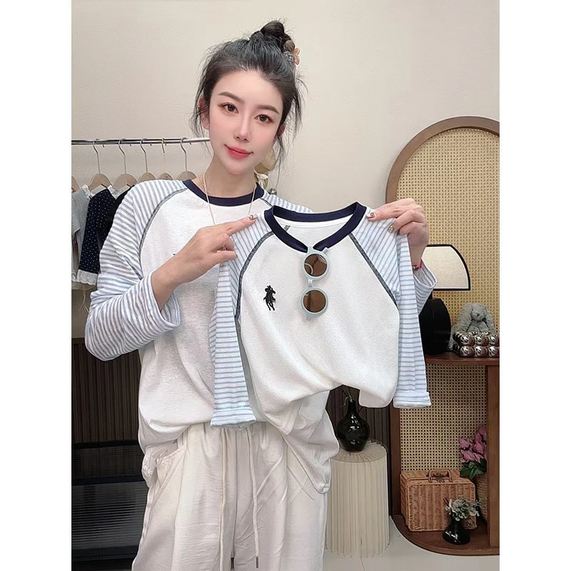 【亲子款】夏季新款亲子装儿童长袖T恤短袖时尚百搭休闲长袖上衣