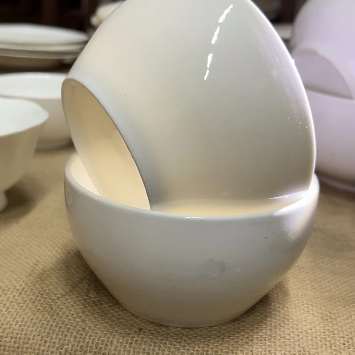 国营尾货骨瓷碗一对口径13