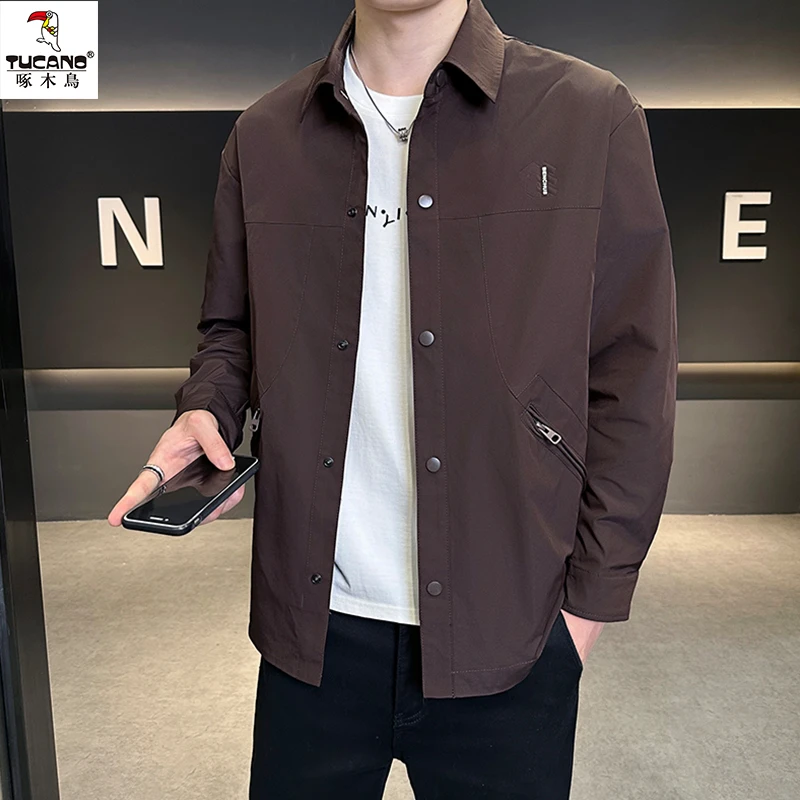 TUCANO/啄木鳥春秋新款长袖时尚休闲百搭夹克潮流翻领宽松外套男