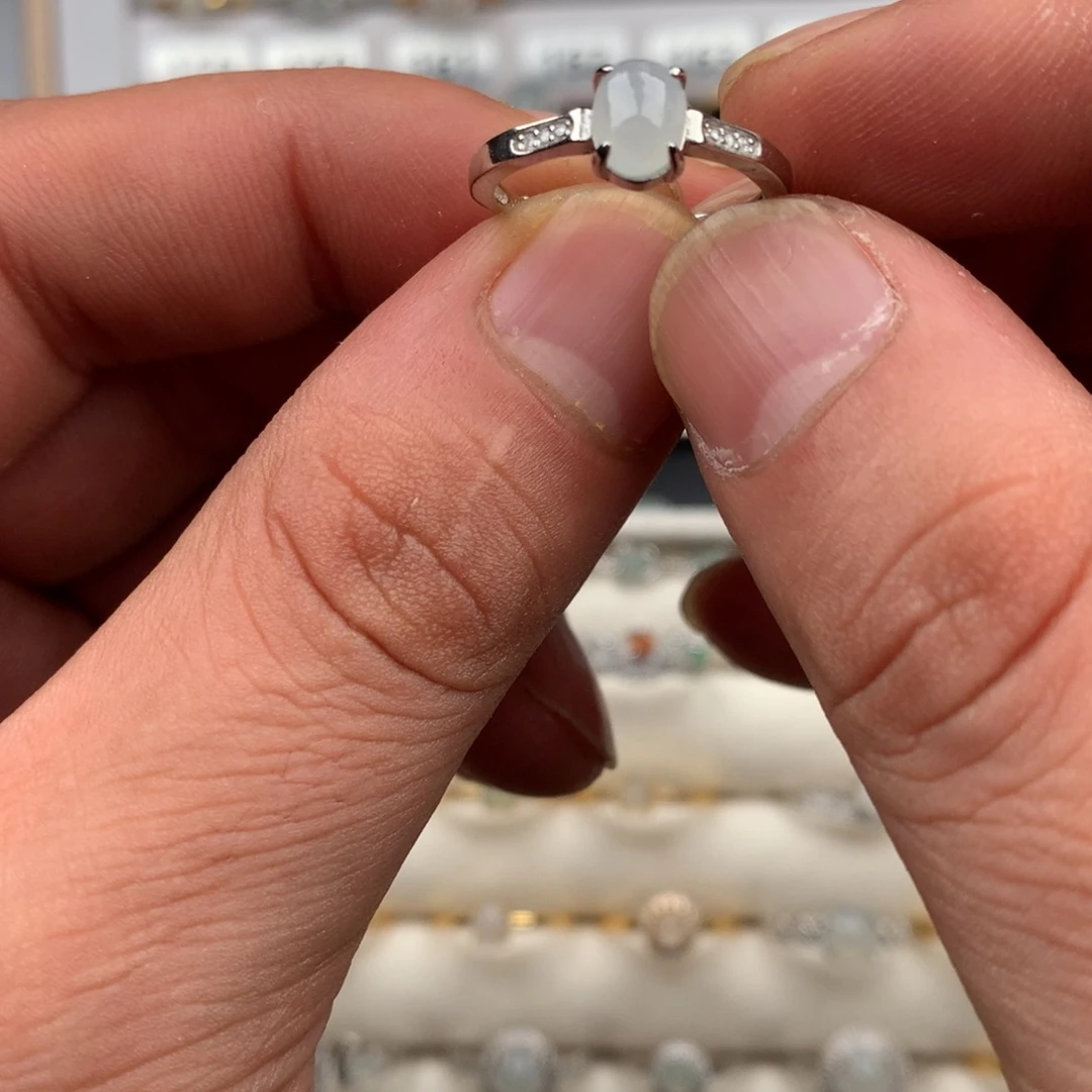 n***n翡翠银S925镶嵌戒圈263