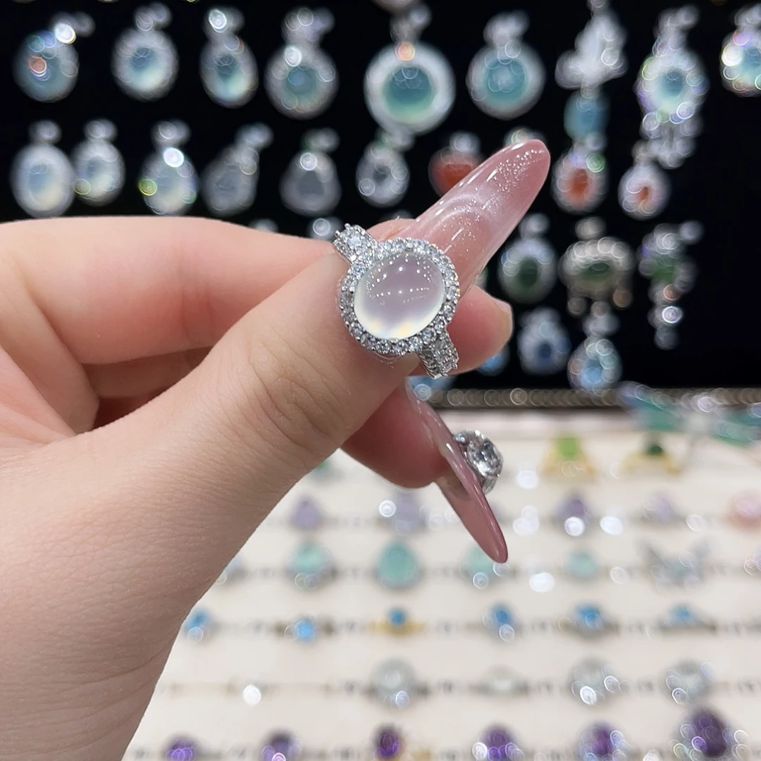 琳***3蛇纹石玉银S925镶嵌戒指