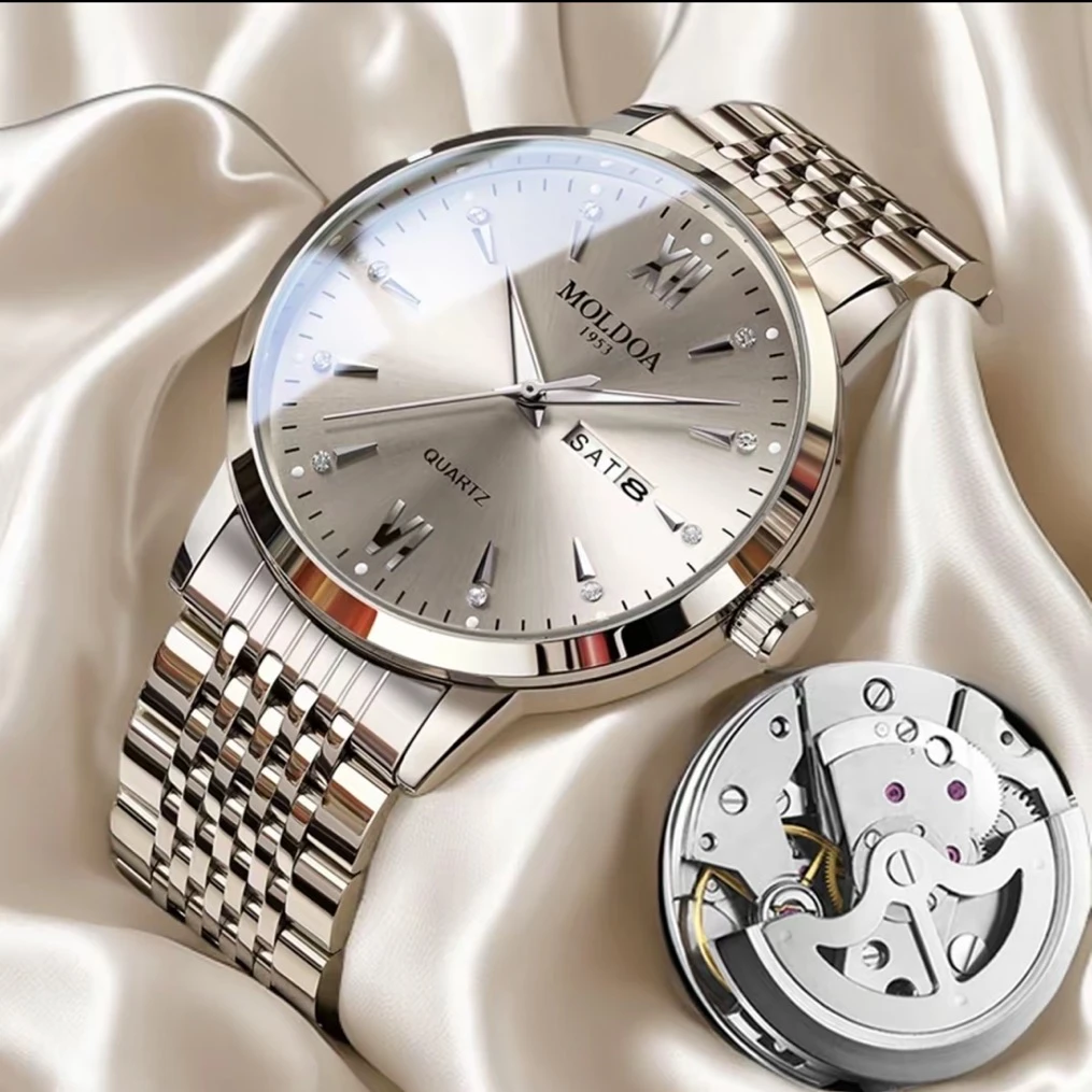 机械【直播间都在这里下单】男士手表男防水夜光日历镂空奢华新款