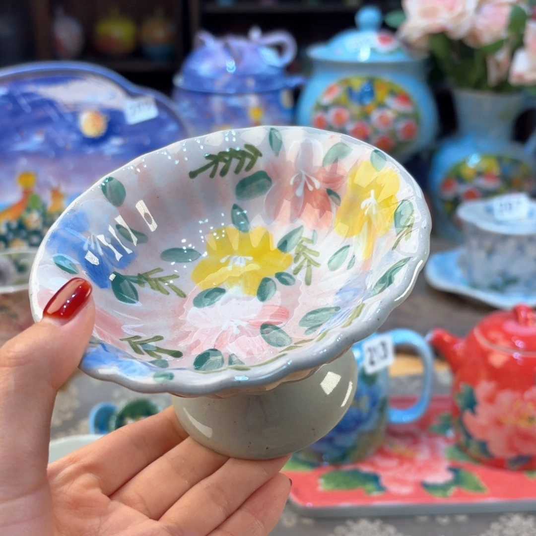 景德镇手绘高温釉下彩陶瓷茶具