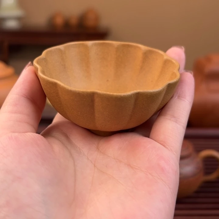 紫砂茶壶金黄段主人杯