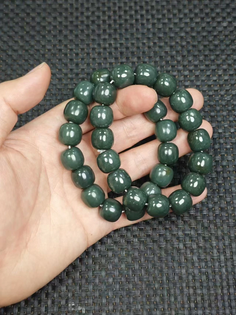 天然和田玉老料老型卡14手串油润细腻多样性 拍一发一