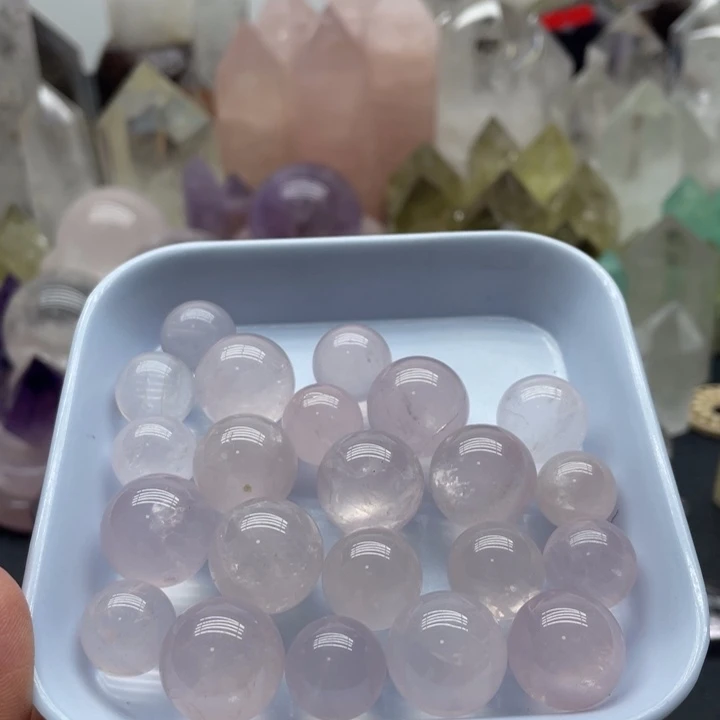 水晶珠宝半成品未镶嵌一盘粉水4