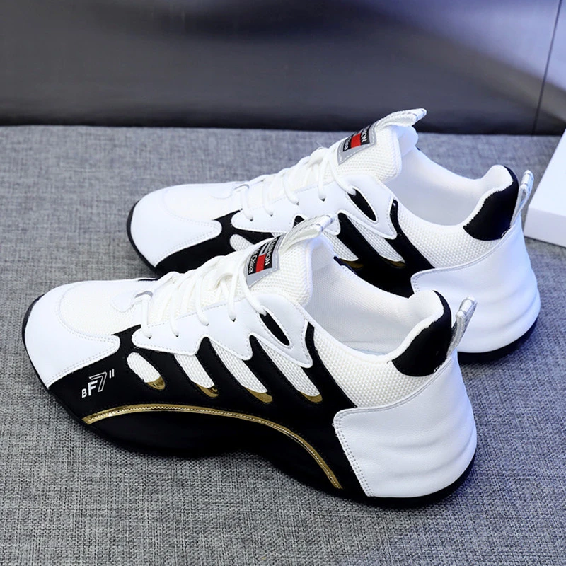 真皮透气防臭春秋新款男女网面皮蓬潮鞋休闲运动鞋软底防滑跑步鞋